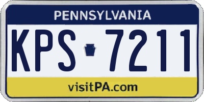 PA license plate KPS7211