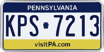 PA license plate KPS7213