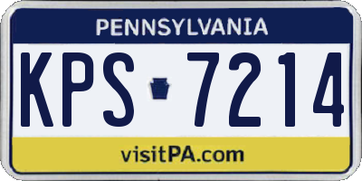 PA license plate KPS7214