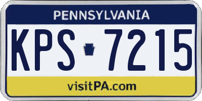 PA license plate KPS7215
