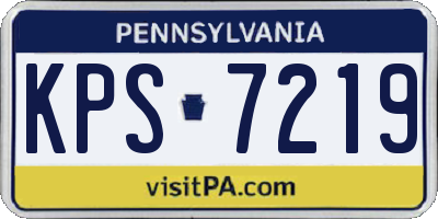 PA license plate KPS7219