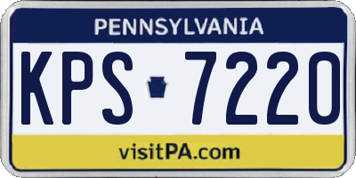 PA license plate KPS7220