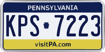 PA license plate KPS7223