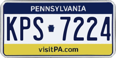 PA license plate KPS7224