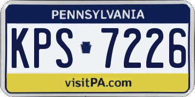 PA license plate KPS7226