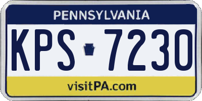 PA license plate KPS7230