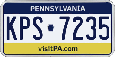 PA license plate KPS7235