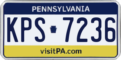 PA license plate KPS7236