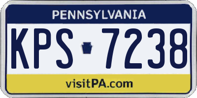 PA license plate KPS7238