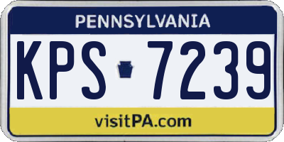 PA license plate KPS7239
