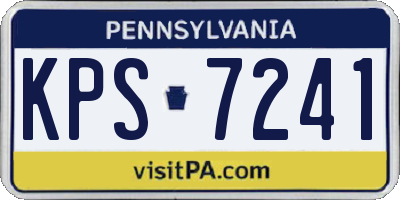 PA license plate KPS7241