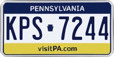 PA license plate KPS7244