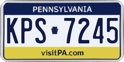 PA license plate KPS7245
