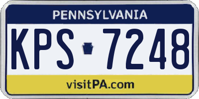PA license plate KPS7248