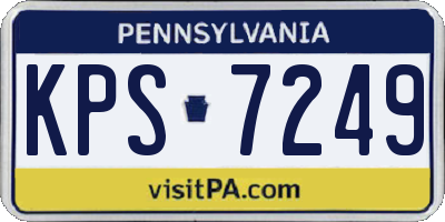 PA license plate KPS7249