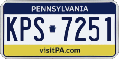 PA license plate KPS7251