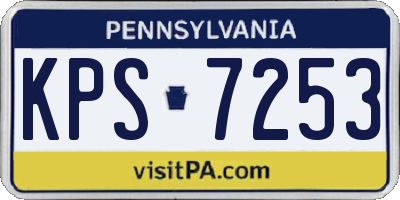 PA license plate KPS7253