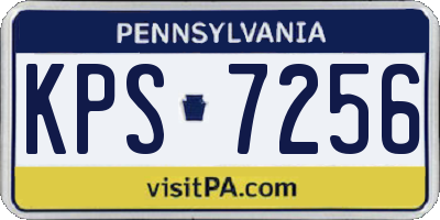 PA license plate KPS7256