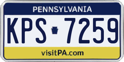 PA license plate KPS7259