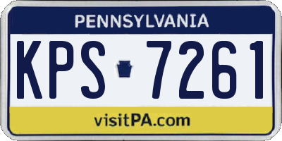 PA license plate KPS7261