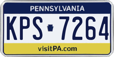PA license plate KPS7264
