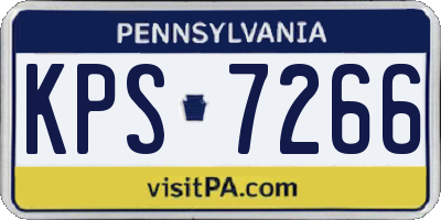 PA license plate KPS7266