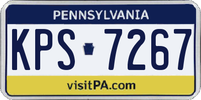 PA license plate KPS7267