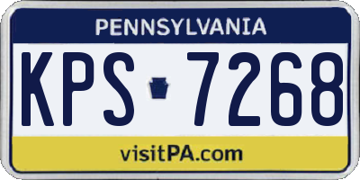 PA license plate KPS7268