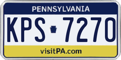 PA license plate KPS7270