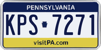PA license plate KPS7271