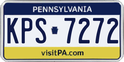 PA license plate KPS7272