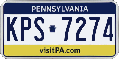 PA license plate KPS7274