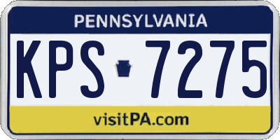 PA license plate KPS7275