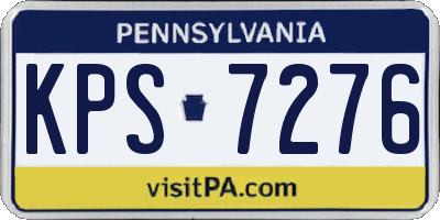 PA license plate KPS7276