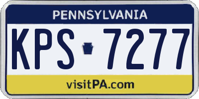 PA license plate KPS7277