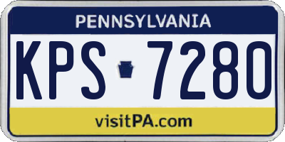 PA license plate KPS7280