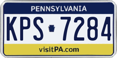 PA license plate KPS7284
