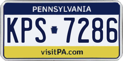 PA license plate KPS7286