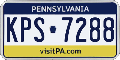 PA license plate KPS7288