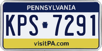 PA license plate KPS7291