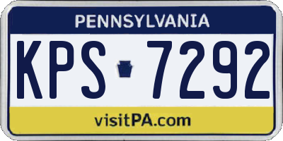 PA license plate KPS7292