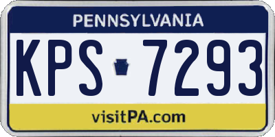 PA license plate KPS7293