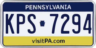 PA license plate KPS7294