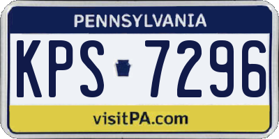 PA license plate KPS7296