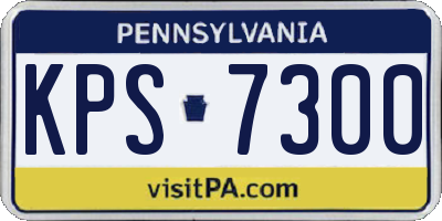 PA license plate KPS7300