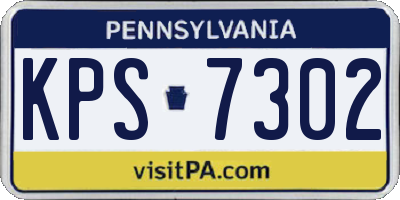 PA license plate KPS7302