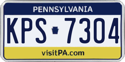 PA license plate KPS7304