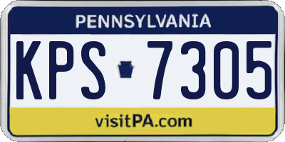 PA license plate KPS7305