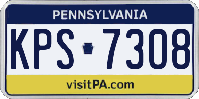 PA license plate KPS7308
