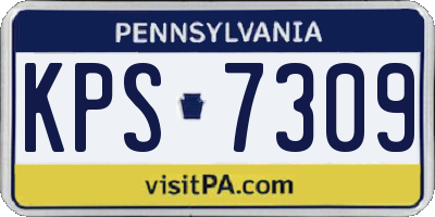 PA license plate KPS7309